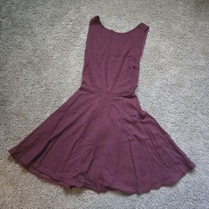 American apparel skater dress wine red
